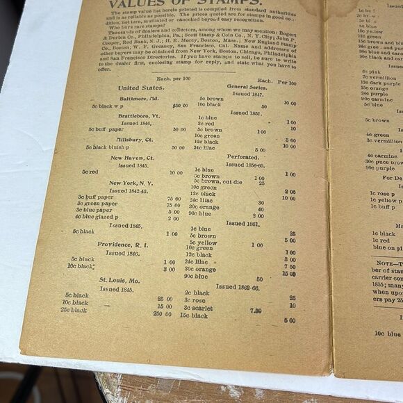 Antique Ephemera The Philatelic Stamp Value Book( pamphlet). - Picture 5 of 8